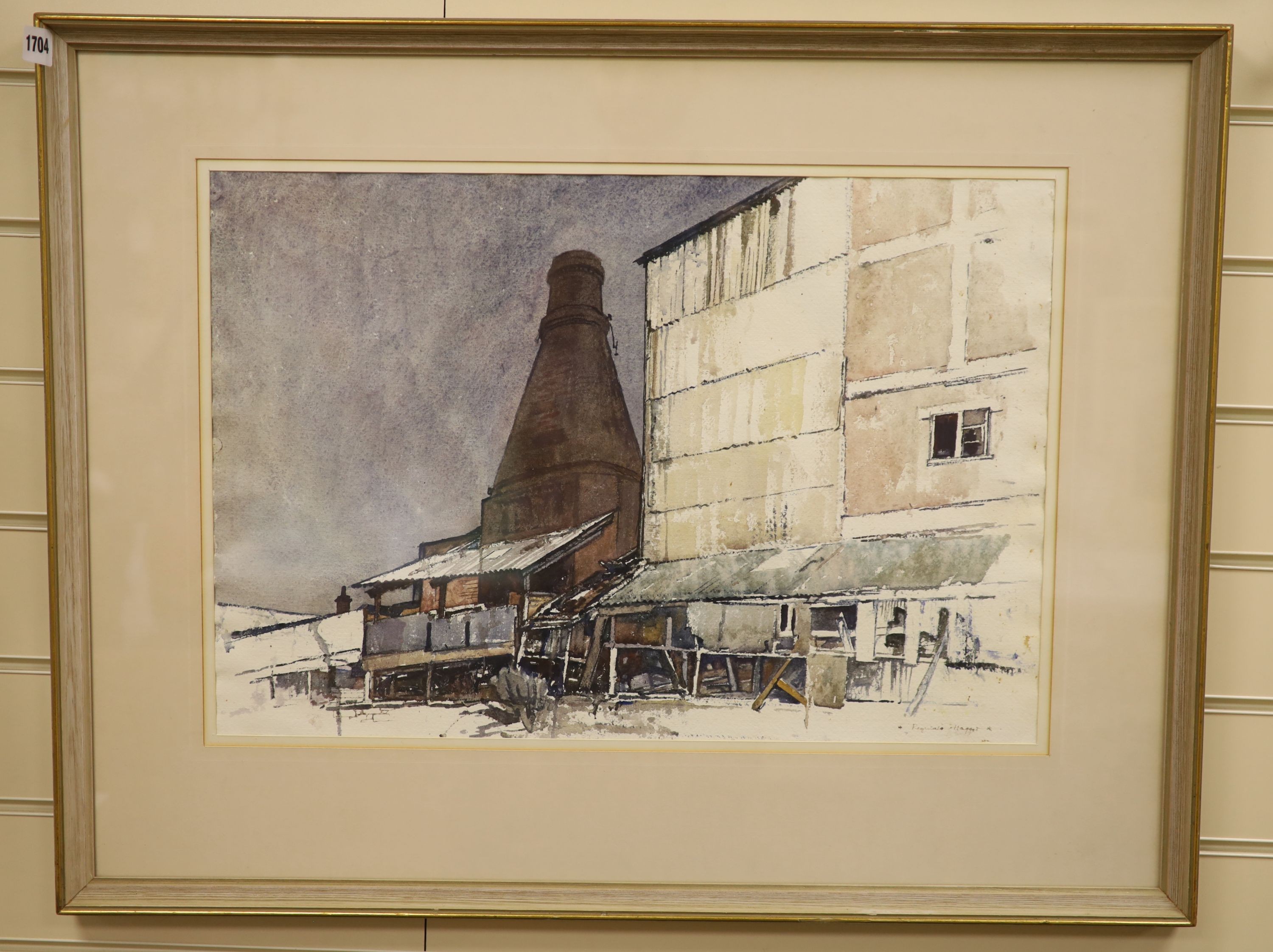 Reginald George Haggar (1905-1988), Study of a potteries, watercolour, 38 x 56cm